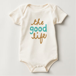 豊かな生活の引用文 ベビーボディスーツ