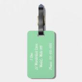 豊かな生活の荷物のラベル ラゲッジタグ (裏面縦)