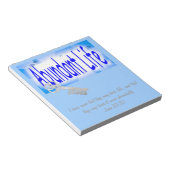 豊かな生活への鍵v2 （ヨハネ10:10） ノートパッド (アングル)