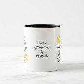 豊かな生活前向きキリスト教肯定 ツートーンマグカップ (中央)