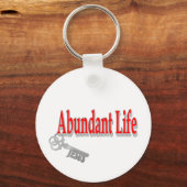 豊かな生活：鍵- v1 （ヨハネ10:10） キーホルダー (正面)