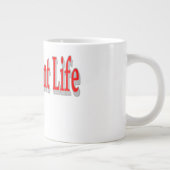 豊かな生活:鍵- v1 (ヨハネ10:10) ジャンボコーヒーマグカップ (右)