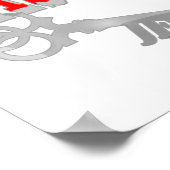 豊かな生活：鍵- v1 （ヨハネ10:10） ポスター (角)