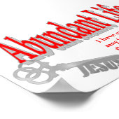 豊かな生活：鍵- v1 （ヨハネ10:10） ポスター (角)