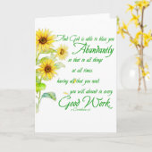 豊かな祝福 カード (黄色い花)