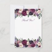 豊かな紫の花 | ロマンチックな感謝カード サンキューカード (正面)