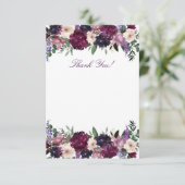 豊かな紫の花 | ロマンチックな感謝カード サンキューカード (スタンド正面)