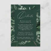 豊かな結婚緑の詳細 エンクロージャーカード (正面)