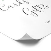 豊かな緑のカードとギフトの看板 ポスター (角)