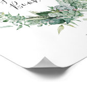 豊かな緑のゲストブックサイン ポスター (角)