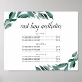 豊かな緑のビジネスサービスまたは価格表示看板 ポスター (正面)