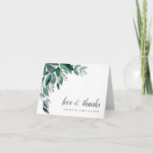 豊かな緑の結婚式のお礼 サンキューカード (正面)