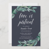 豊かな緑の結婚式延期のお知らせ 招待状 (正面)