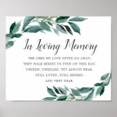 豊かな緑の結婚式追悼看板 ポスター (正面)