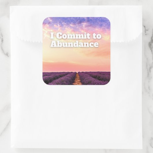 豊かな繁栄を誓う引用文 スクエアシール (バッグ)