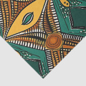 豊かな色彩のアフリカ民族パターン 薄葉紙 (詳細)