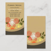 豊かな花に咲くフローラ菊 名刺 (正面/裏面)