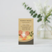 豊かな花に咲くフローラ菊 名刺 (スタンド正面)