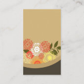 豊かな花に咲くフローラ菊 名刺 (裏面)