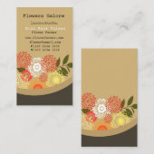 豊かな花に咲くフローラ菊 名刺 (正面/裏面)