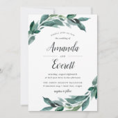豊かな葉の結婚式招待状 招待状 (正面)