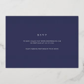 豊かな葉 |バイオレット植物学バルミツワー 箔招待状 (裏面)