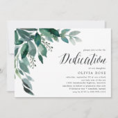 豊かな葉 |ベビー献身招待状 招待状 (正面)