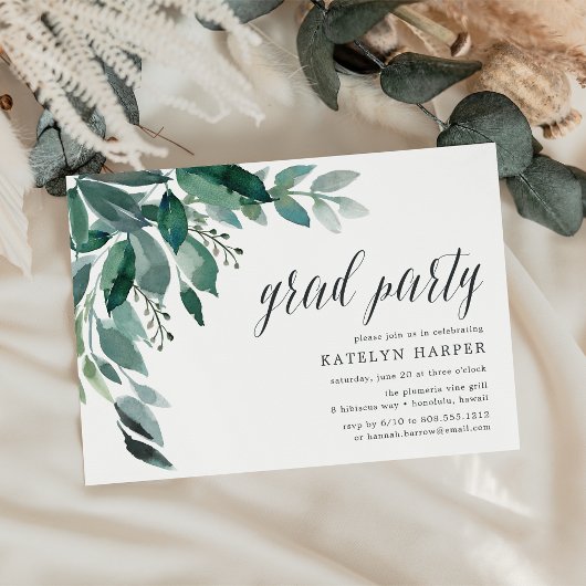 豊かな葉 |卒業パーティー招待状 招待状