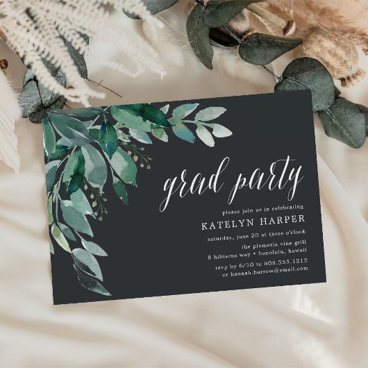 豊かな葉 |卒業パーティー招待状 招待状