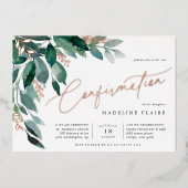 豊かな葉 |確認 箔招待状 (正面)