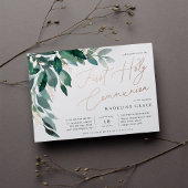 豊かな葉 | First Holy Communion 箔招待状