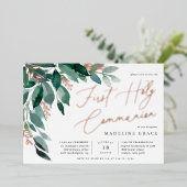 豊かな葉 | First Holy Communion 箔招待状 (立ち正面)