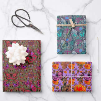 豊かな蝶 ラッピングペーパーシート