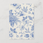 豊かな青のフランス花柄トワール花 エンクロージャーカード (裏面)