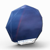 豊かな青、紫の雲を通して美しい虹 フォトブロック (左)