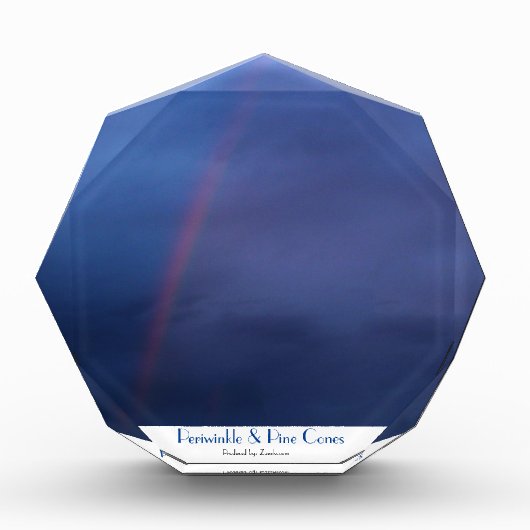 豊かな青、紫の雲を通して美しい虹 フォトブロック (正面)