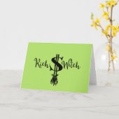 豊かな魔女 カード (黄色い花)