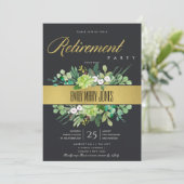 豊かな黒金水彩リース引退 招待状 (スタンド正面)