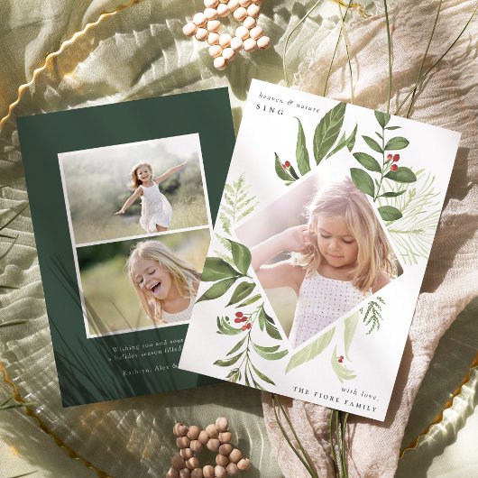 豊かな |ホリデーフォトカード シーズンカード