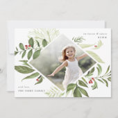 豊かな | ホリデー フォト カード (正面)