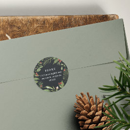 豊かな |休日の差出人住所 ラウンドシール