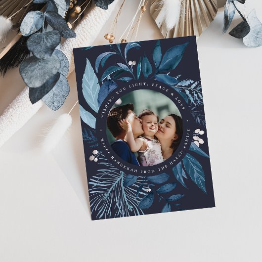 豊かな |水彩植物学ハヌカー写真 シーズンカード