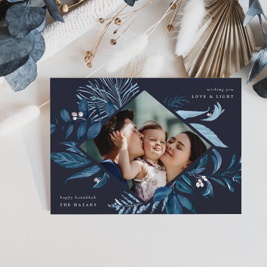 豊かな |水彩植物学ハヌカー写真 シーズンカード