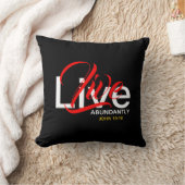 豊かに生きるヨハネ10:10豊かな生命散乱 クッション (ブランケット)