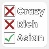 豊か熱狂するでなく、アジア人 スクエアシール (正面)