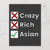 豊か熱狂するでなく、アジア人 ポストカード (正面)