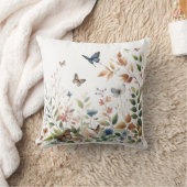 豊エレガントかな葉を持つ蝶 クッション (ブランケット)