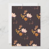 豊モダンかな銅フローラ植物水色 招待状 (裏面)