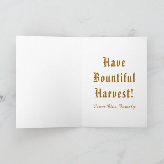 豊作コルヌコピア感謝祭, ZSSG Ho シーズンカード (内部)