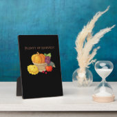 豊作 – イラスの秋のバスケット フォトプラーク (側面)